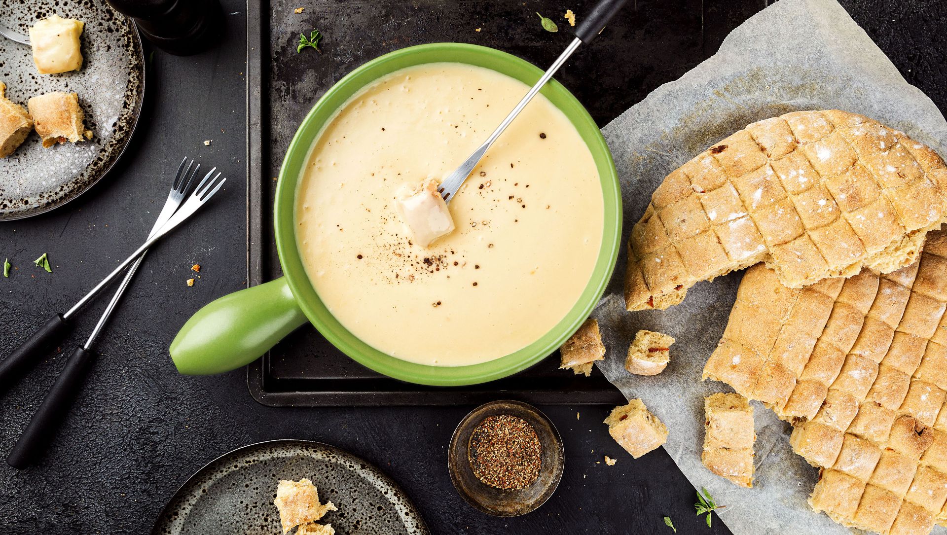 Fondue Rezept: Fondue-Brot mit Tomaten | Gerber Schweiz